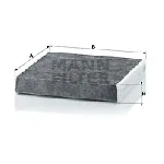 Filter, vazduh unutrašnjeg prostora MANN FILTER CUK 1827 IC-D0679E