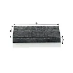 Filter, vazduh unutrašnjeg prostora MANN FILTER CUK 2043 IC-D067AC