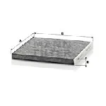 Filter, vazduh unutrašnjeg prostora MANN FILTER CUK 2131 IC-D067AF