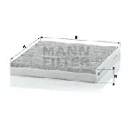 Filter, vazduh unutrašnjeg prostora MANN FILTER CUK 2149 IC-D067B5