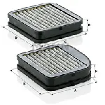 Filter, vazduh unutrašnjeg prostora MANN FILTER CUK 22 000-2 IC-D067B7