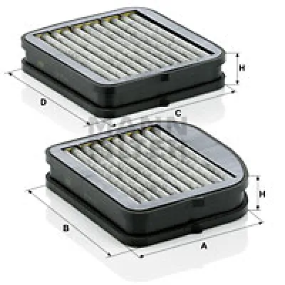 Filter, vazduh unutrašnjeg prostora MANN FILTER CUK 22 000-2 IC-D067B7