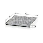 Filter, vazduh unutrašnjeg prostora MANN FILTER CUK 2336 IC-DA9C7C
