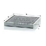 Filter, vazduh unutrašnjeg prostora MANN FILTER CUK 2339 IC-D067CD