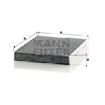 Filter, vazduh unutrašnjeg prostora MANN FILTER CUK 2533-2 IC-D067DE