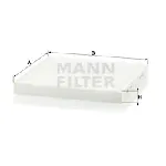 Filter, vazduh unutrašnjeg prostora MANN FILTER CUK 2544 IC-DA4574