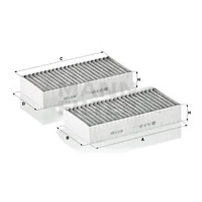 Filter, vazduh unutrašnjeg prostora MANN FILTER CUK 26 028-2 IC-G0O1VA