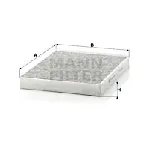 Filter, vazduh unutrašnjeg prostora MANN FILTER CUK 2842 IC-D067F8