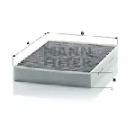 Filter, vazduh unutrašnjeg prostora MANN FILTER CUK 2847/1 IC-E0DFDF