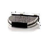 Filter, vazduh unutrašnjeg prostora MANN FILTER CUK 29 005 IC-D067FF