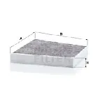 Filter, vazduh unutrašnjeg prostora MANN FILTER CUK 3172 IC-D0681A