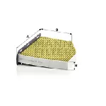 Filter, vazduh unutrašnjeg prostora MANN FILTER FP 2939/1 IC-DA59DF