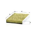 Filter, vazduh unutrašnjeg prostora MANN FILTER FP 2940 IC-D4B723
