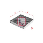 Filter, vazduh unutrašnjeg prostora SOFIMA S4248CA IC-DCBC4D