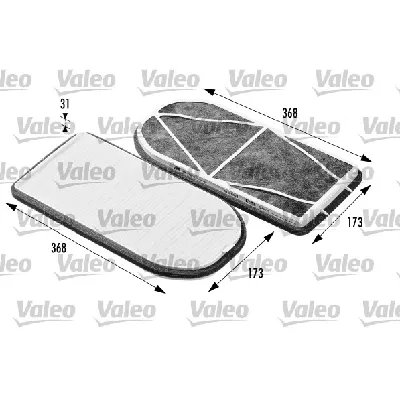 Filter, vazduh unutrašnjeg prostora VALEO VAL698470 IC-A05E14