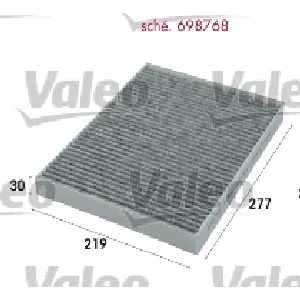 Filter, vazduh unutrašnjeg prostora VALEO VAL698768 IC-A05E47