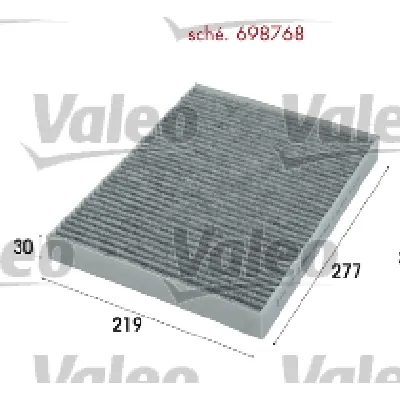 Filter, vazduh unutrašnjeg prostora VALEO VAL698768 IC-A05E47