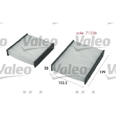 Filter, vazduh unutrašnjeg prostora VALEO VAL715556 IC-BE25D9