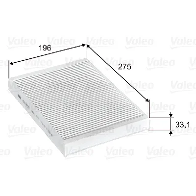 Filter, vazduh unutrašnjeg prostora VALEO VAL715597 IC-BE25FD