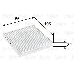 Filter, vazduh unutrašnjeg prostora VALEO VAL715637 IC-BE261B