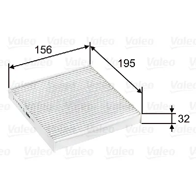 Filter, vazduh unutrašnjeg prostora VALEO VAL715637 IC-BE261B