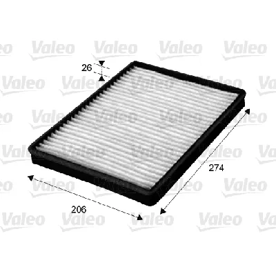 Filter, vazduh unutrašnjeg prostora VALEO VAL715654 IC-BE2623