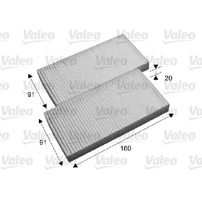 Filter, vazduh unutrašnjeg prostora VALEO VAL715696 IC-C57E19