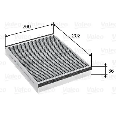 Filter, vazduh unutrašnjeg prostora VALEO VAL715757 IC-DC82EE
