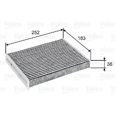 Filter, vazduh unutrašnjeg prostora VALEO VAL715802 IC-G055W0