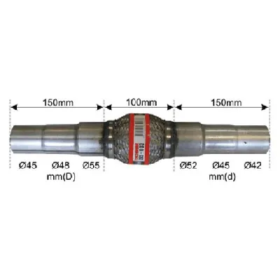 Fleksibilna cijev, auspuh BOSAL BOS265-003 IC-B7615F