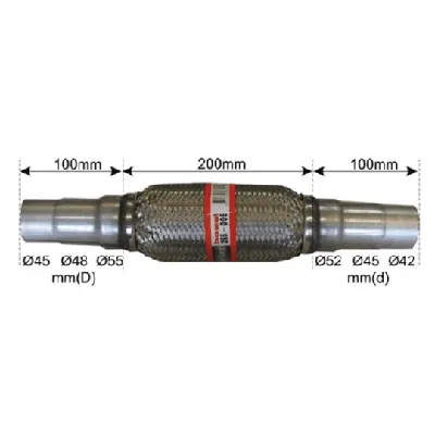 Fleksibilna cijev, auspuh BOSAL BOS265-005 IC-B76160