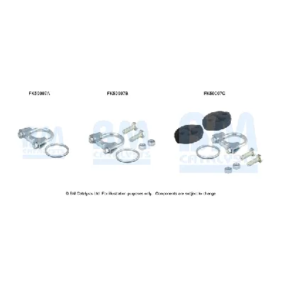 Garnitura za montažu, izduvna cijev BM CATALYSTS FK50007A IC-G0SASE