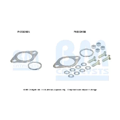 Garnitura za montažu, izduvna cijev BM CATALYSTS FK50265A IC-G0SASO
