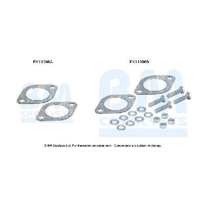 Garnitura za montažu, izduvni sistem BM CATALYSTS FK11006B IC-F5214D