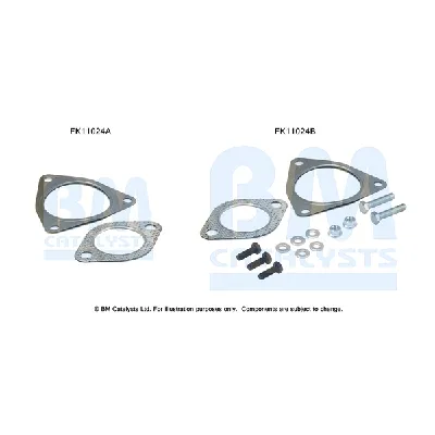 Garnitura za montažu, izduvni sistem BM CATALYSTS FK11024B IC-F52159