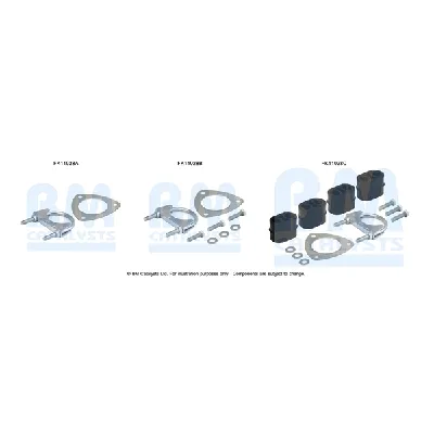 Garnitura za montažu, izduvni sistem BM CATALYSTS FK11028B IC-F5214F