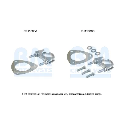 Garnitura za montažu, izduvni sistem BM CATALYSTS FK11036B IC-F52161