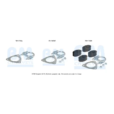 Garnitura za montažu, izduvni sistem BM CATALYSTS FK11038B IC-F52154