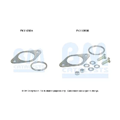 Garnitura za montažu, izduvni sistem BM CATALYSTS FK11059B IC-F52172