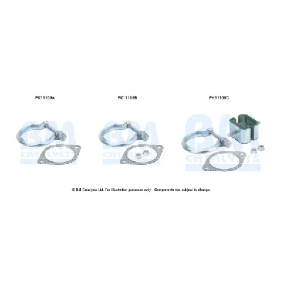 Garnitura za montažu, izduvni sistem BM CATALYSTS FK11106B IC-F52165