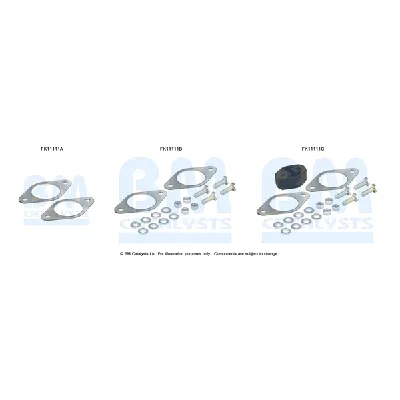 Garnitura za montažu, izduvni sistem BM CATALYSTS FK11111B IC-F52174