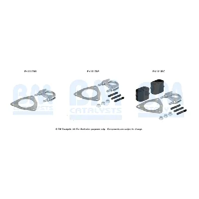 Garnitura za montažu, izduvni sistem BM CATALYSTS FK11169B IC-F52195