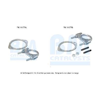 Garnitura za montažu, izduvni sistem BM CATALYSTS FK11177B IC-F5219E