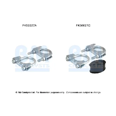 Garnitura za montažu, izduvni sistem BM CATALYSTS FK50027A IC-F6ADAC