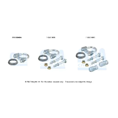 Garnitura za montažu, izduvni sistem BM CATALYSTS FK50048B IC-F6AE31