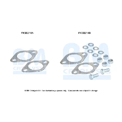 Garnitura za montažu, izduvni sistem BM CATALYSTS FK50214B IC-F6AE8C