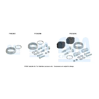 Garnitura za montažu, izduvni sistem BM CATALYSTS FK50285B IC-F6AEA5