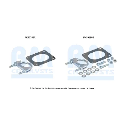 Garnitura za montažu, izduvni sistem BM CATALYSTS FK50386B IC-F6AEC5