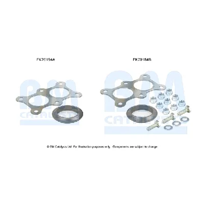 Garnitura za montažu, izduvni sistem BM CATALYSTS FK70154B IC-F6AF46