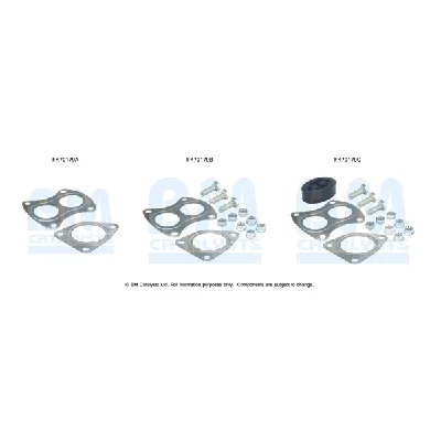 Garnitura za montažu, izduvni sistem BM CATALYSTS FK70179B IC-F6AF55